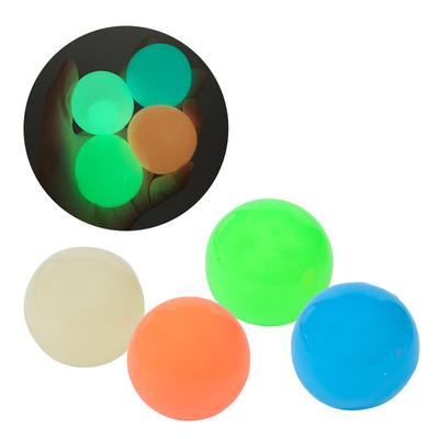 3/6Pcs Sticky Wall Balls Ceiling Balls Stress Relief Luminous Fun Decompression Sticky Ball Anxiety Relief Glowing Ceiling Balls
