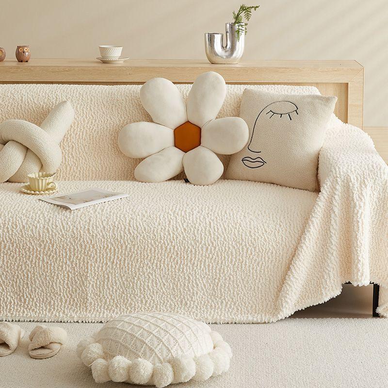Winter Plush Sofa Towel Non-Slip Thickening Thermal Cover Blanket Sofa Handrail Backrest Cushion All-Inclusive Cover Towel