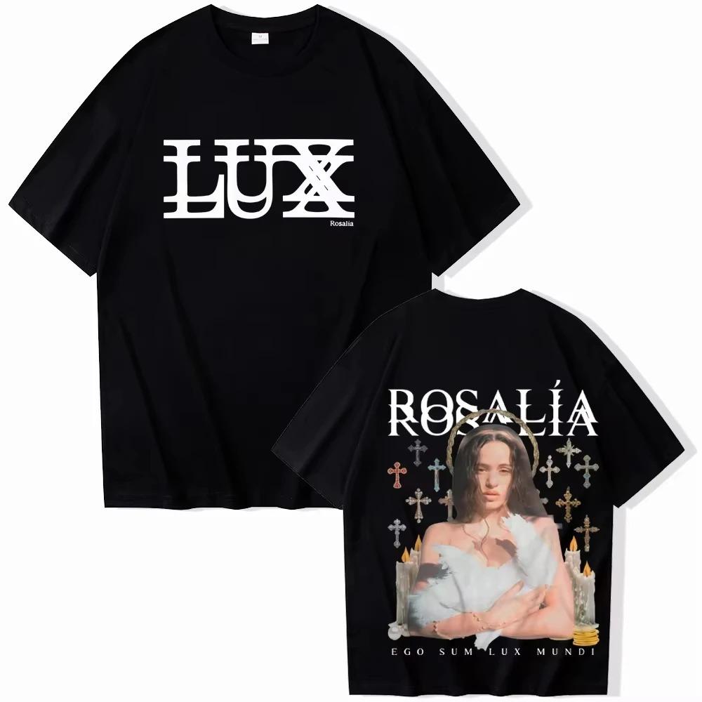 2026 New Rosalia Lux Pure Cotton Print Tshirt Man Woman Harajuku Short Sleeve Oneck Casual Shirt Gift Hip Hop Tshirt
