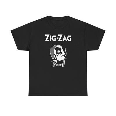 Camiseta Zig-Zag de Papel de Enrolar com Inspiração Vintage, Camiseta Zig-Zag Tops Camiseta, Retro Unissex