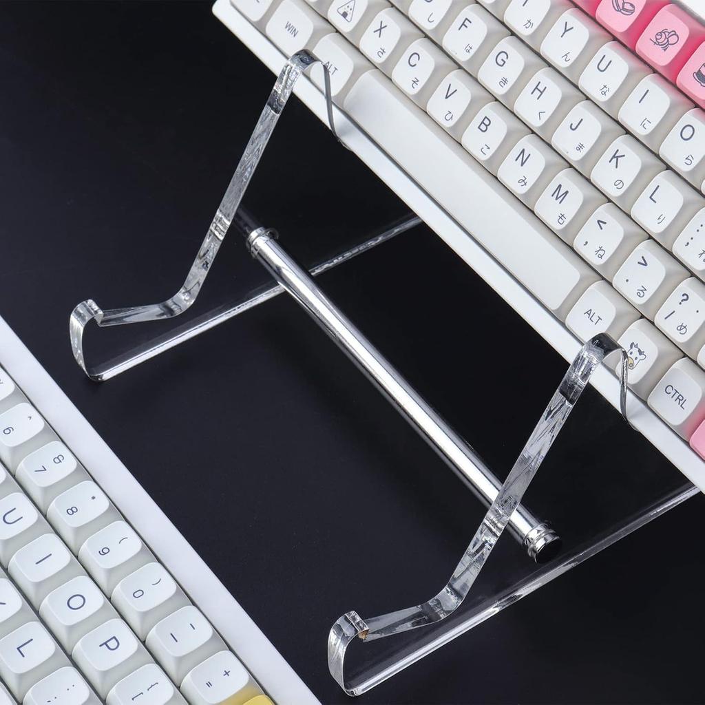 Hyekit 3-Tier Mechanical Keyboard Display Stand - Transparent Super Thick Acrylic Frame Holder - Gaming Keyboard Plate Holder