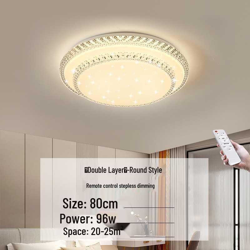 Modern Luxury Faux Crystal Chandelier: Round Ceiling Lamp for Living Room or Bedroom