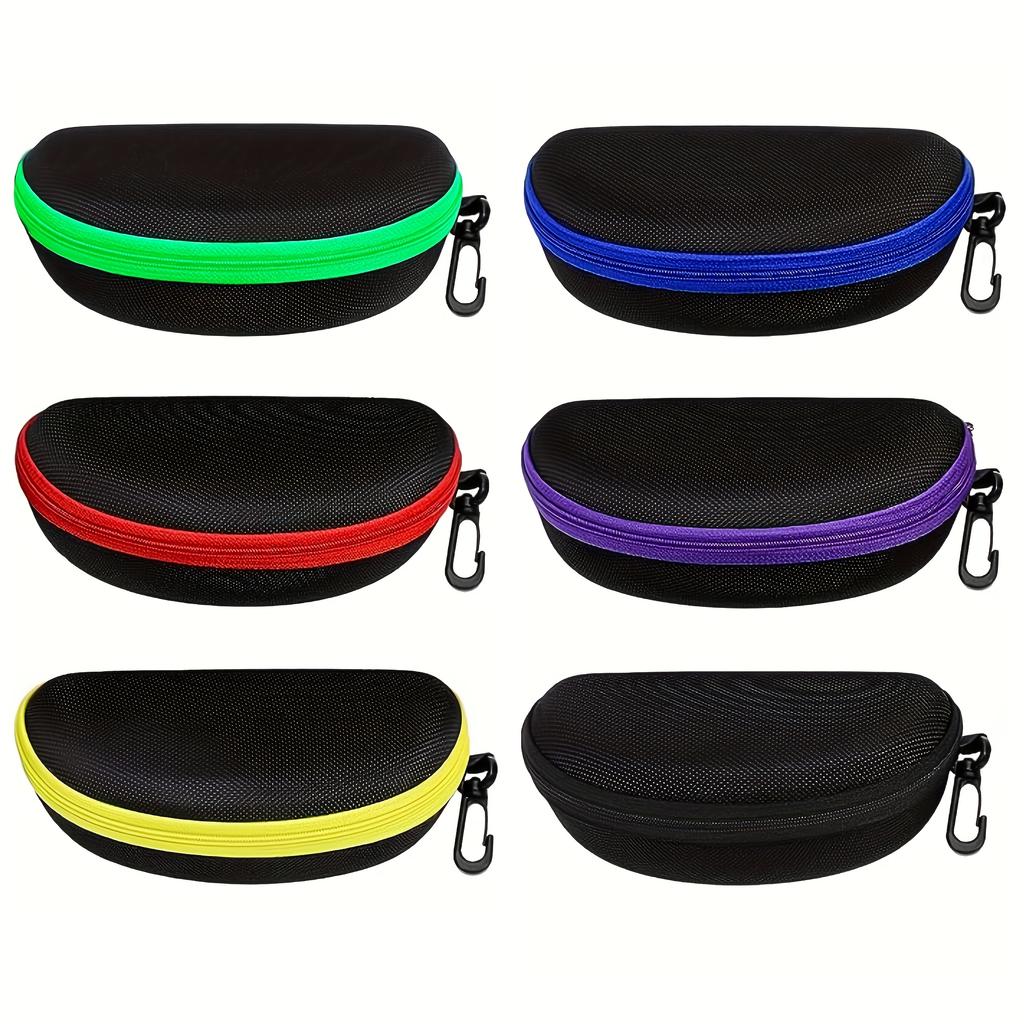 6Portable Hard Shell Glasses Case with Buckle Storage Box Travel Zipper Colorful Glasses Bag Unisex