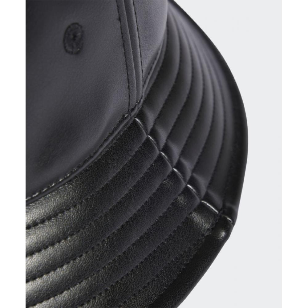 Adidas Trefoil Leather Bucket Hat   Black Iy4055