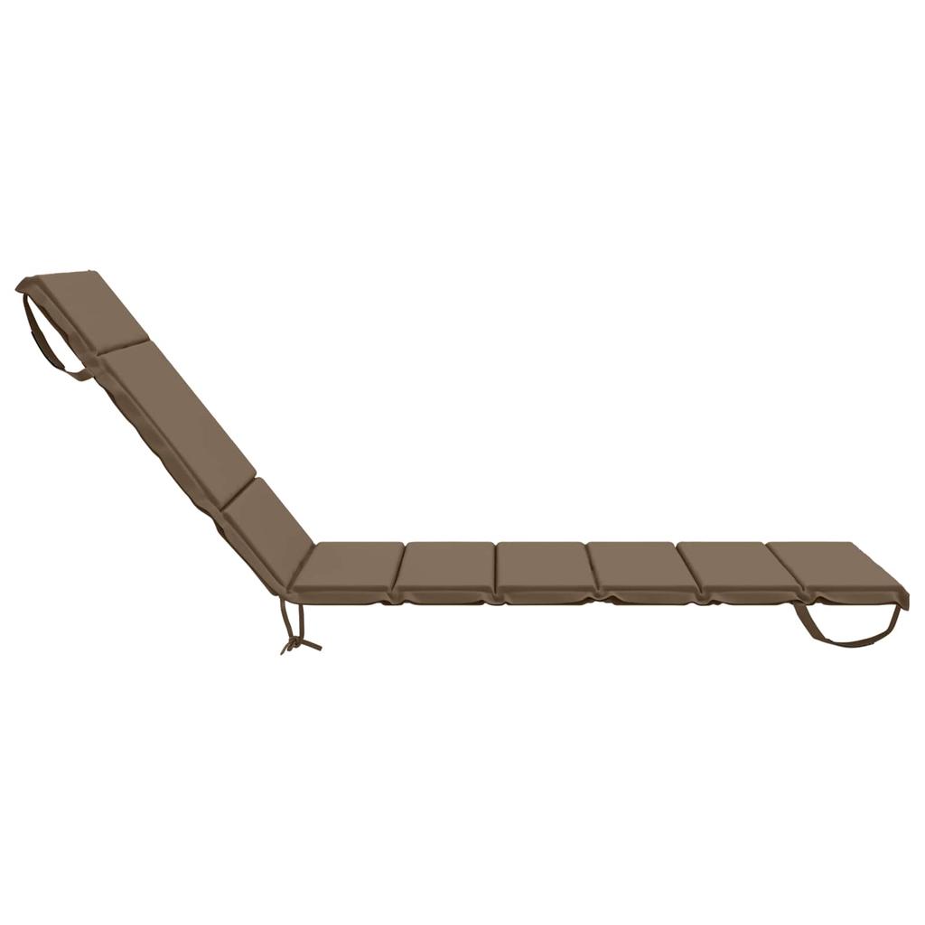 Sun Lounger Cushion GEMERT 100percent Polyester Taupe 200 X 80 X 3 Cm