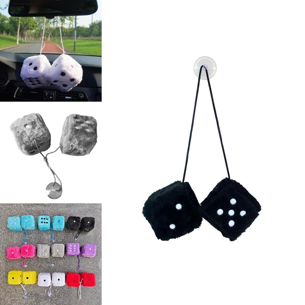 Soft Plush Dice Toy Hanging Decoration For Car Festive Ornament