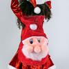 Velvet Christmas Drawstring Bag Santa Claus Gifts Storage Pouch Cute Plush Candy Bags  Families