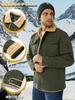 KEFITEVD Thick Military Jacket with Fleece Warm and Thermal Casual Size M Men's Lining, Jacket, Green,