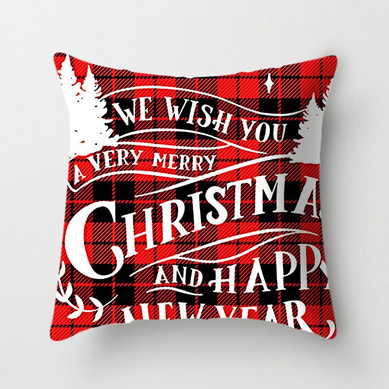 45x45 Cm Christmas Cushion Cover Sofa Ornaments Seat Car Pillow Cover Christmas Decoration New Year Home Decoration