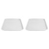 2pcs Food Tray Multifunctional Thickened Slip Resistance Chinese Fast Food Serving Tray for Dining