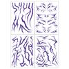 4pcs KPop Rumi Kang Cosplay Prop Tattoo Sticker Rumi Tattoo Sticker Demonizing Sticker for Hallowmas Party Adult Props