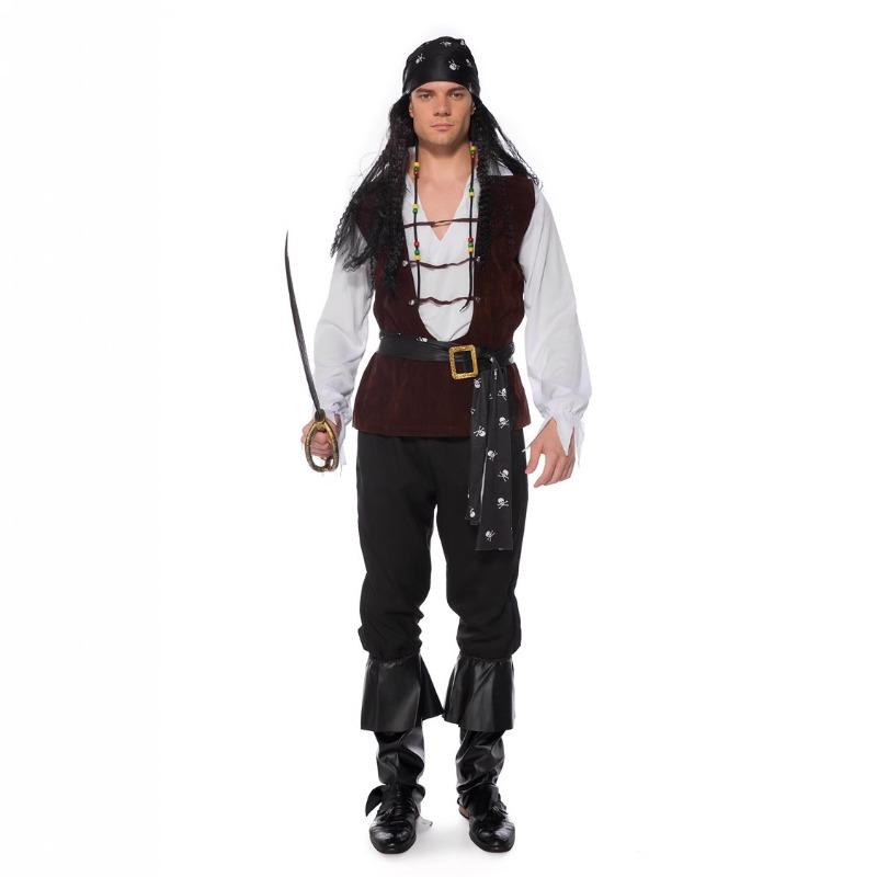 New halloween cosplay pirate of the caribbean costume adult couple pirate stage costume strong