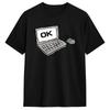 Oversized T Shirt OK COMPUTER Cotton TShirts Hippie Tee Shirt for Couple Summer Y2K Basic Pattern Short Sleeve Top Tees