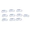 100 Pcs Car Shape Shaped Paper Clips Portable Plastic-coated Metal Small Paper Clips Blue Mini Size Cute Paper Clips