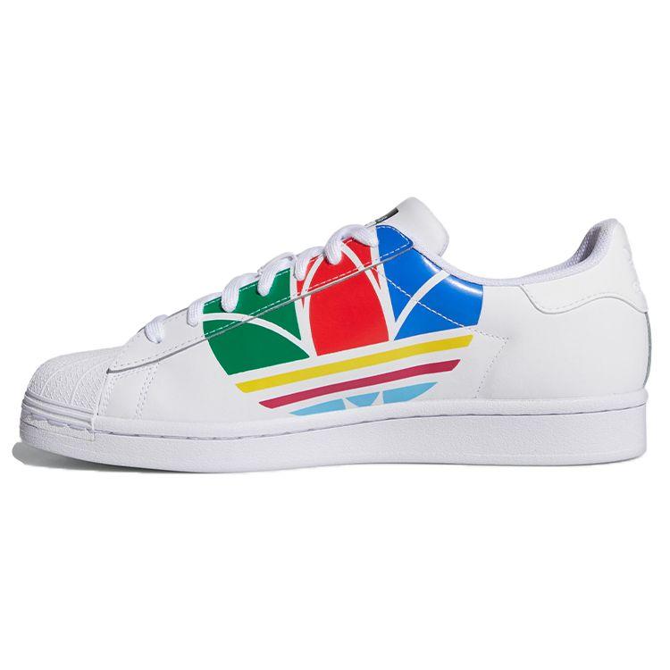 

Adidas Superstar Pure Colorful Trefoil — Кроссовки унисекс Cloud White Red Blue FU9519