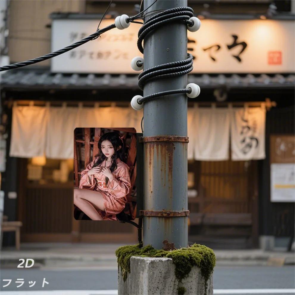 Japanese Geisha Vintage Metal Wall Art for Home, 2D Flat Decor Retro Sign Office Tea House