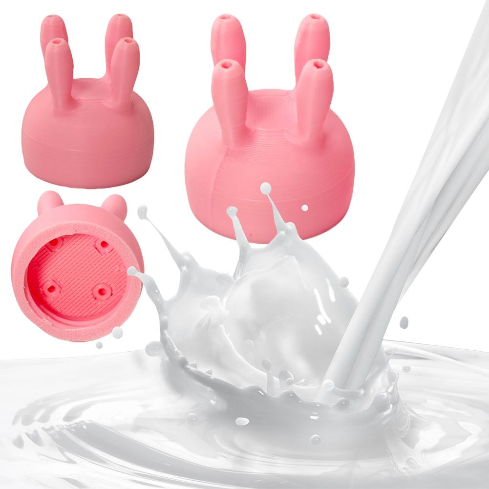 Cow Udder Milk Carton Cap Pour Spout Covers Reusable Udder Shaped Pouring Cap Funny Milk Bottle Diverter for Home Use & Gifts