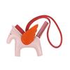 Hand-Stitched Genuine Leather Pony Bag Charm - Cute Lambskin Flying Horse Design