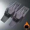 Men's Velvet-Lined Loose Fit Drawstring Sweatpants - Trendy, Elastic, and Versatile for Autumn and Winter