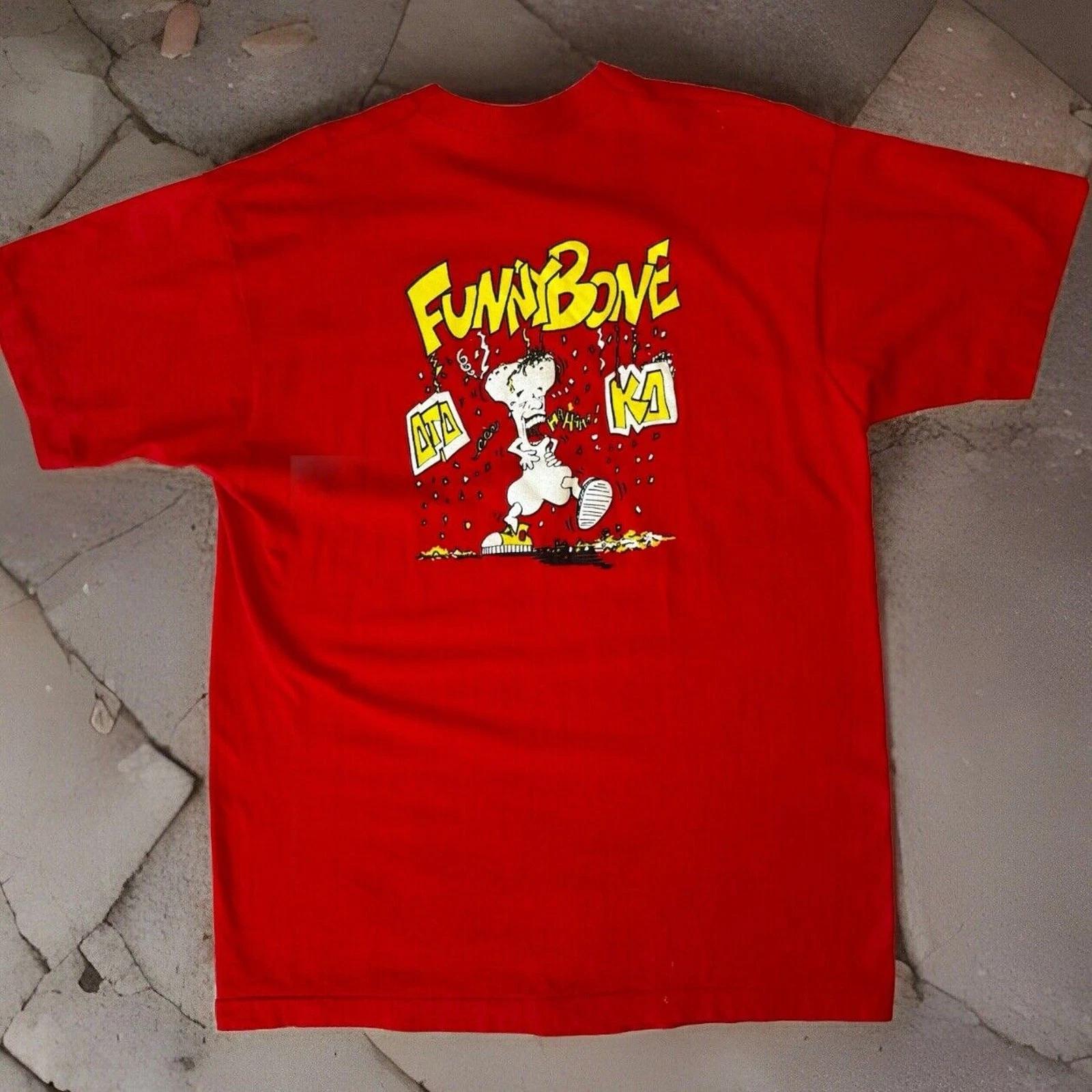 Vintage College Frat Shirt XL Red 90s Funny Bone Cartoon Run Streetwear Punk 4XL