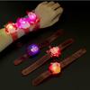 Random Pattern Christmas Light Up Bracelet, Cartoon Glitter LED Watch Bracelet, Kids Festive Party Toy Christmas Gift