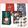 Christmas Paper Decor Bags With Santa Claus Gingerbread Man Print Daily For