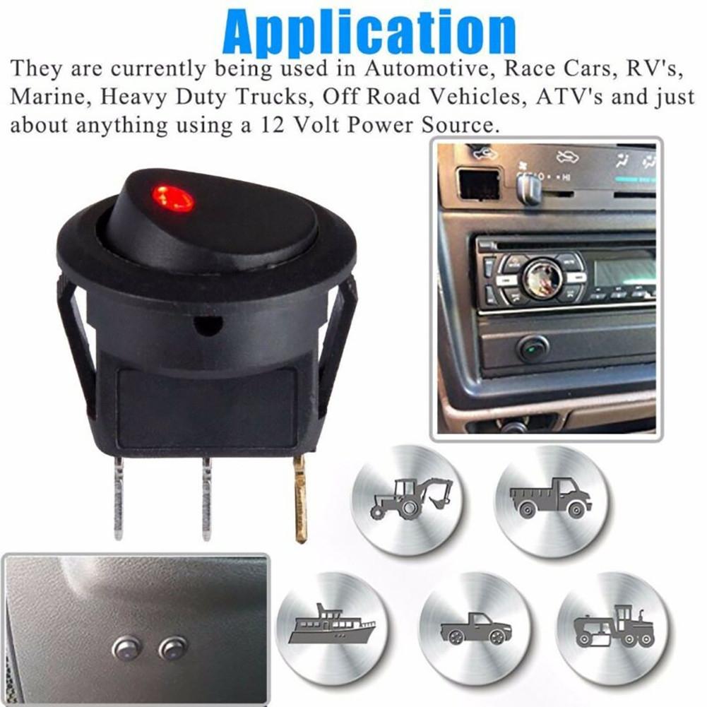 LED Switch 20A Accessories Boat Car Dash Dashboard