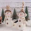 Cute Christmas Short Hat Snowman Doll Reusable Snowman Doll Desktop Ornaments  Friends
