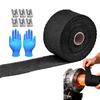 10m*5cm Exhaust Pipe Insulation Tape Set Exhaust Heat Tape Manifold Downpipe High Temperature Bandage Adhesive Tape Kit
