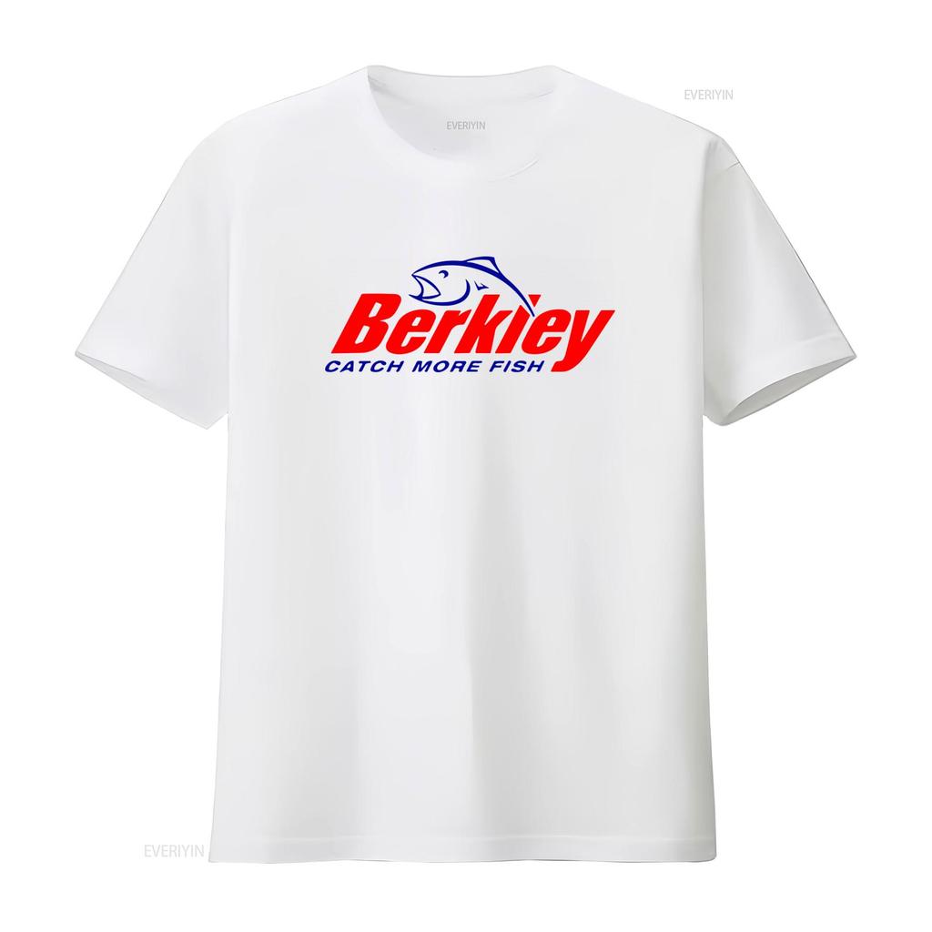 Berkley Fishing Company Logo Mens White T Shirt Size S to 5XL Catch More Fish with Style vintage Washed graphic fashion