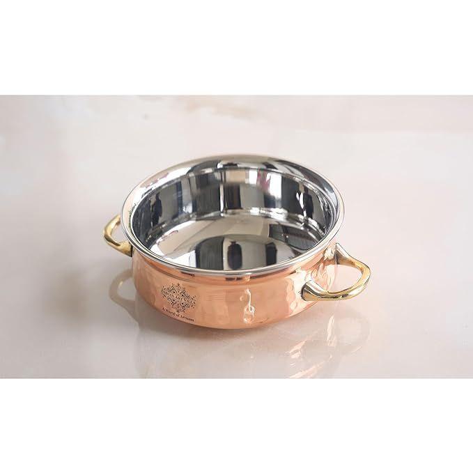 Steel Copper Serving Handi Bowl, Serveware & Dinnerware, 600 ML