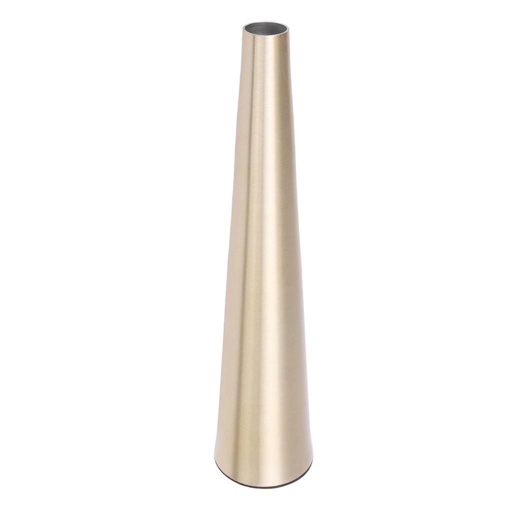 Small Flower Vase Innovative Nordic Aluminum Decorative Narrow Neck Taper Floral Vase for TV Cabinet Dining Table Gold Small
