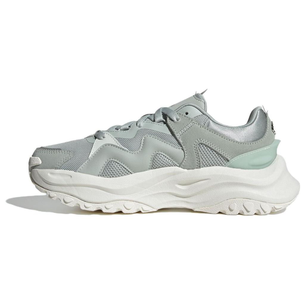 Adidas Maxxwavy Fabric Versatile Casual Easy Comfortable Slip-Resistant Wear-Resistant Low-Top Dad Shoes Women Sneakers Gray-Green IE3459