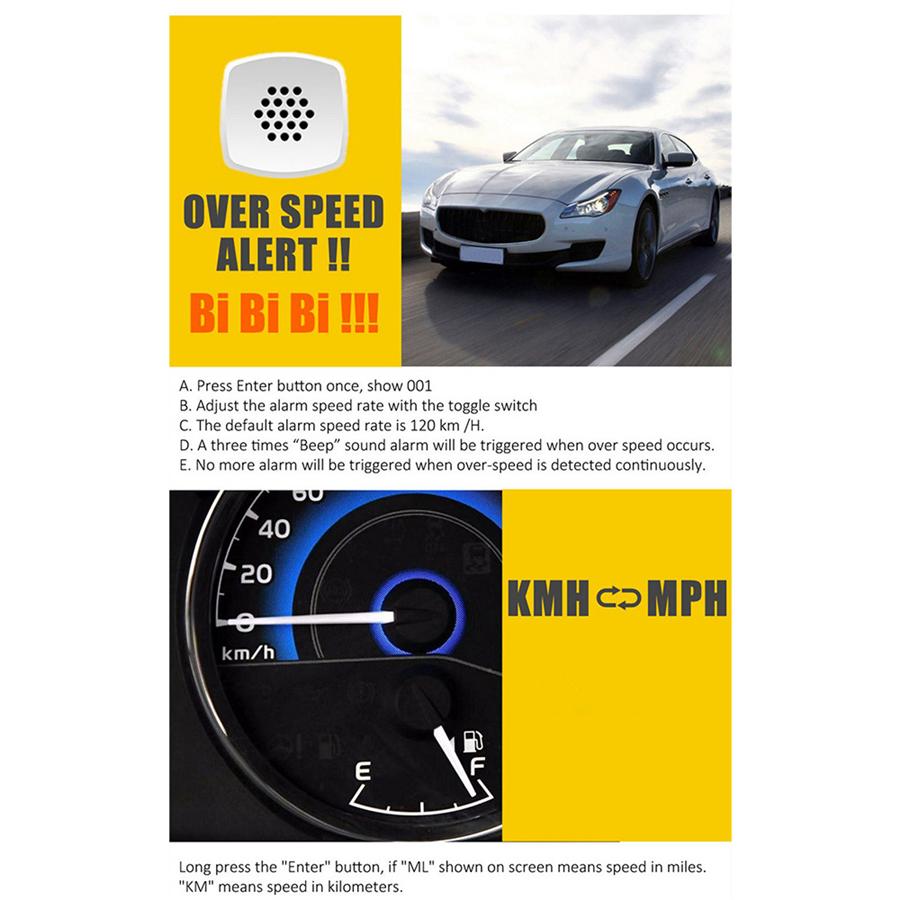 Universal Digital Car GPS Speedometer Speed Display KM/h MPH For Bike Motorcycle