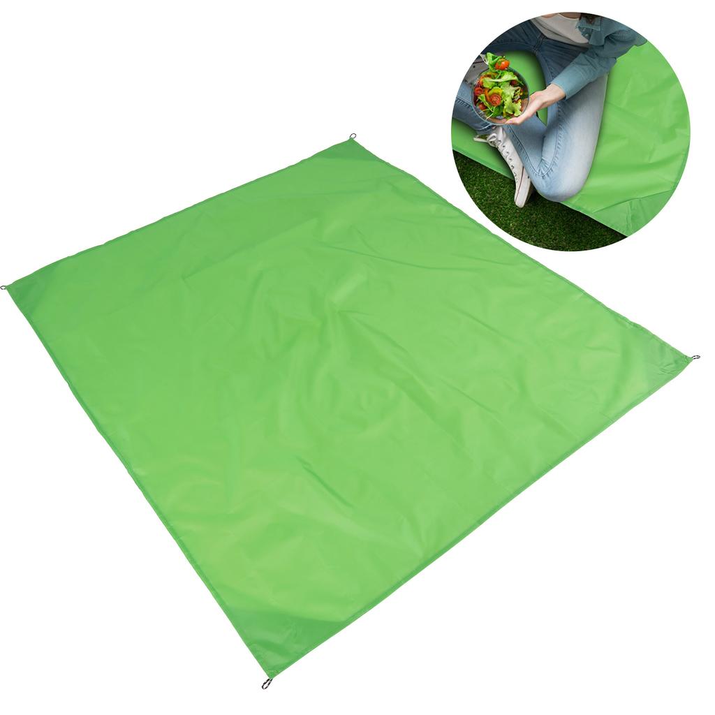 Outdoor Pocket Blanket Picnic Mat Waterproof Oxford Cloth Beach Blanket Sandproof MatGreen