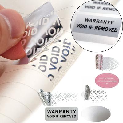 100Pcs Warranty Protection Sticker Tamper Proof Void Label Stickers Adhesive