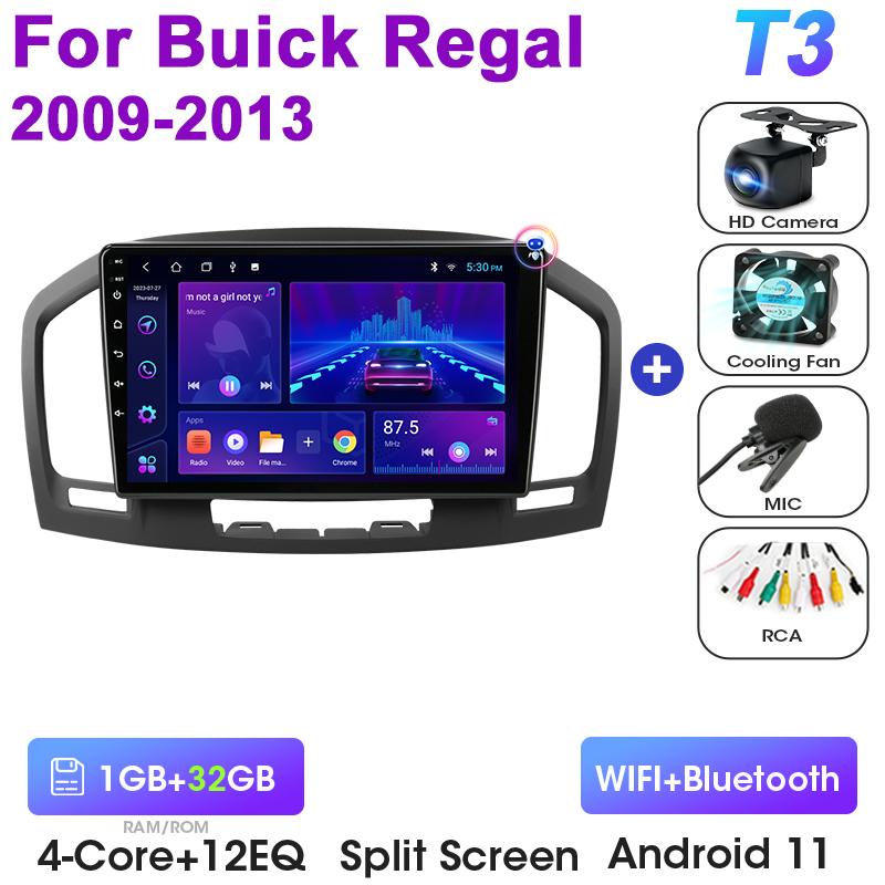 2 Din Android 12 Car Radio For Buick Regal For Opel Insignia 2009 - 2013 Multimedia Video Player GPS 4G Carplay Auto Stereo DVD