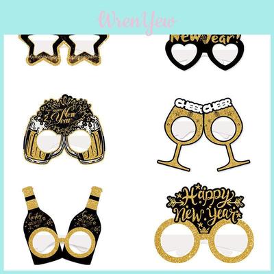 New Year Party 3d Paper Glasses Hat Photo Prop For Festive Decorations