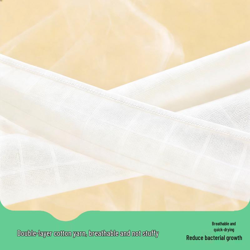 Class A Breathable Pure Cotton Baby Gauze Diaper - Washable, Skin-Friendly, Double Layer Swaddle for Newborns, Pure White.