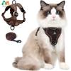 Ensemble Harnais et Laisse pour Chat de Petite à Grande Taille Harnais Gilet Réglable pour Chat Bordure Réfléchissante Laisse et Harnais Universels pour Chat