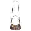 Coach Shoulder Bag Teri 25 Floral Embroidered Zip Closure Detachable Top Hand Strap Signature Jacquard and Smooth Leather Medium Women's Oak
