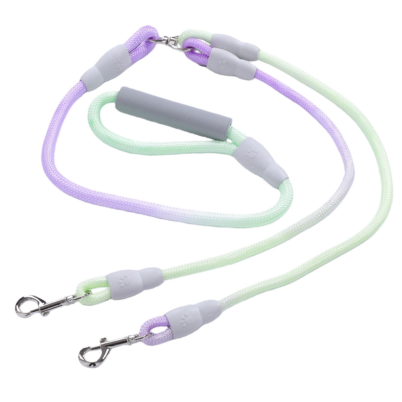 

Double Dog Leash for Two Dogs Pet Walking Training Rope with Comfortable Padded Handle Type 2