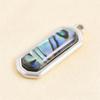 3pcs Geometric Charm Real Abalone Shell Stainless Steel Pendants For Jewelry Making Supplies Rectangle Round Pendant DIY Finding