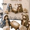 Ręcznie robiony Szopka Bożonarodzeniowa Patchworkowy Zestaw DIY, Świąteczne Rękodzieło Szyciowe dla Dorosłych, Religijny Pikowany Zestaw Rękodzieła, Dekoracja Domu, Pamiątka
