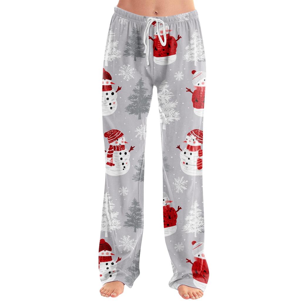 Women's Christmas Print Casual Pants for Holiday Festive Wear