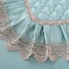 European Ins Style Quilted Dining Chair Dustproof Mat Universal Lace Chair Cover Non Slip and Easy To Clean Dining Chair Mats for Home Restaurants