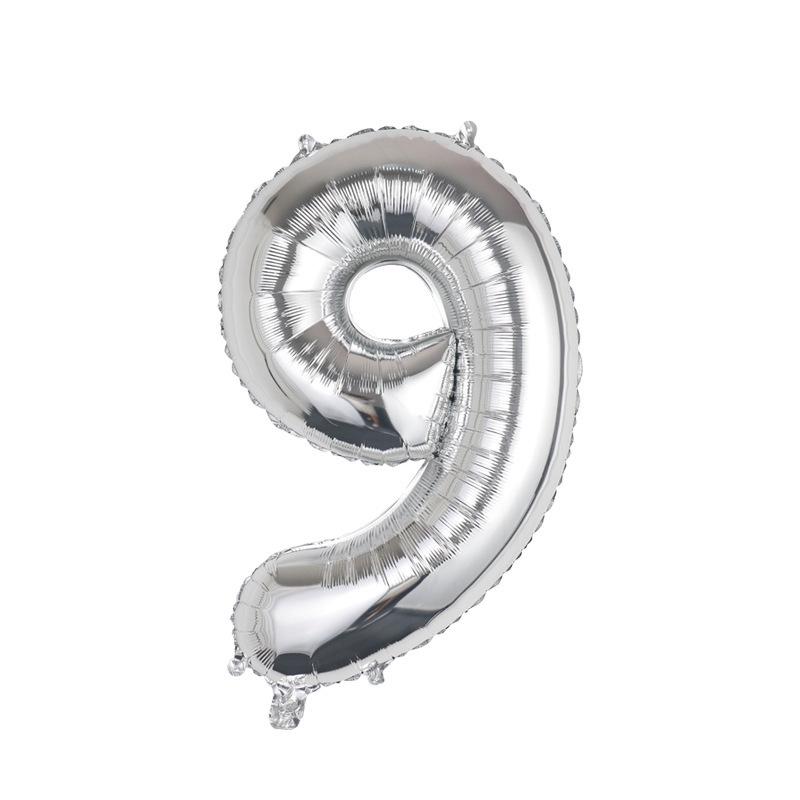 32-Inch Body Shaping Numeric Balloons - Gold & Silver, Floating Birthday & Celebration Decor