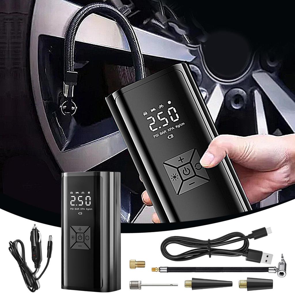 Air Compressor Portable Automotive Air Pump Cordless Tire Inflator with LED Display for Car Travel Motorcycle Home RV
