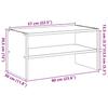 Stackable Shoe Rack Vintage Wood Look 60 X 30 X 30.5 Cm