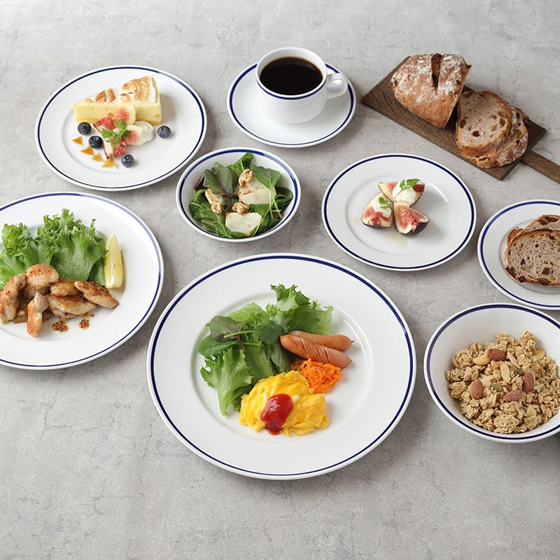 EAST table Salatschüssel, Indigo Line, 14 cm, hochfestes Porzellan, 212-066, hergestellt in Japan, mikrowellengeeignet, spülmaschinenfest